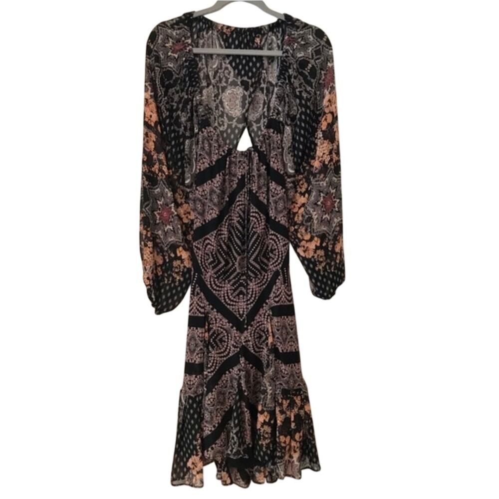 Free People Mini Long Sleeve Open Back Dress - Picture 9 of 10